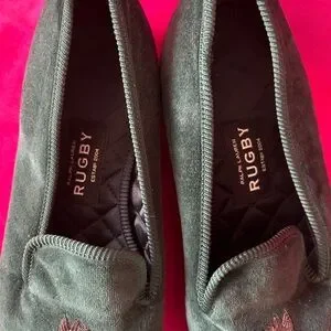 RL Rugby Green Velvet Loafers with Embroidered Lion Rugby Ralph Lauren | Shoes | Rl Rugby Green Velvet Loafers  main image 4